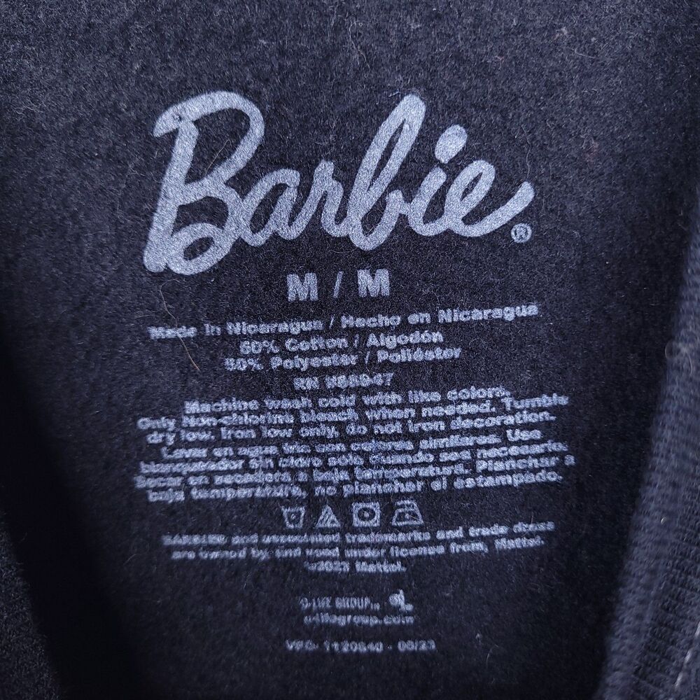 Barbie Dream Car Sweatshirt Womens Medium Black Fleece - Picture 9 of 10